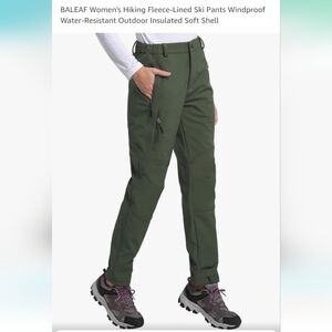 New women snow pants green